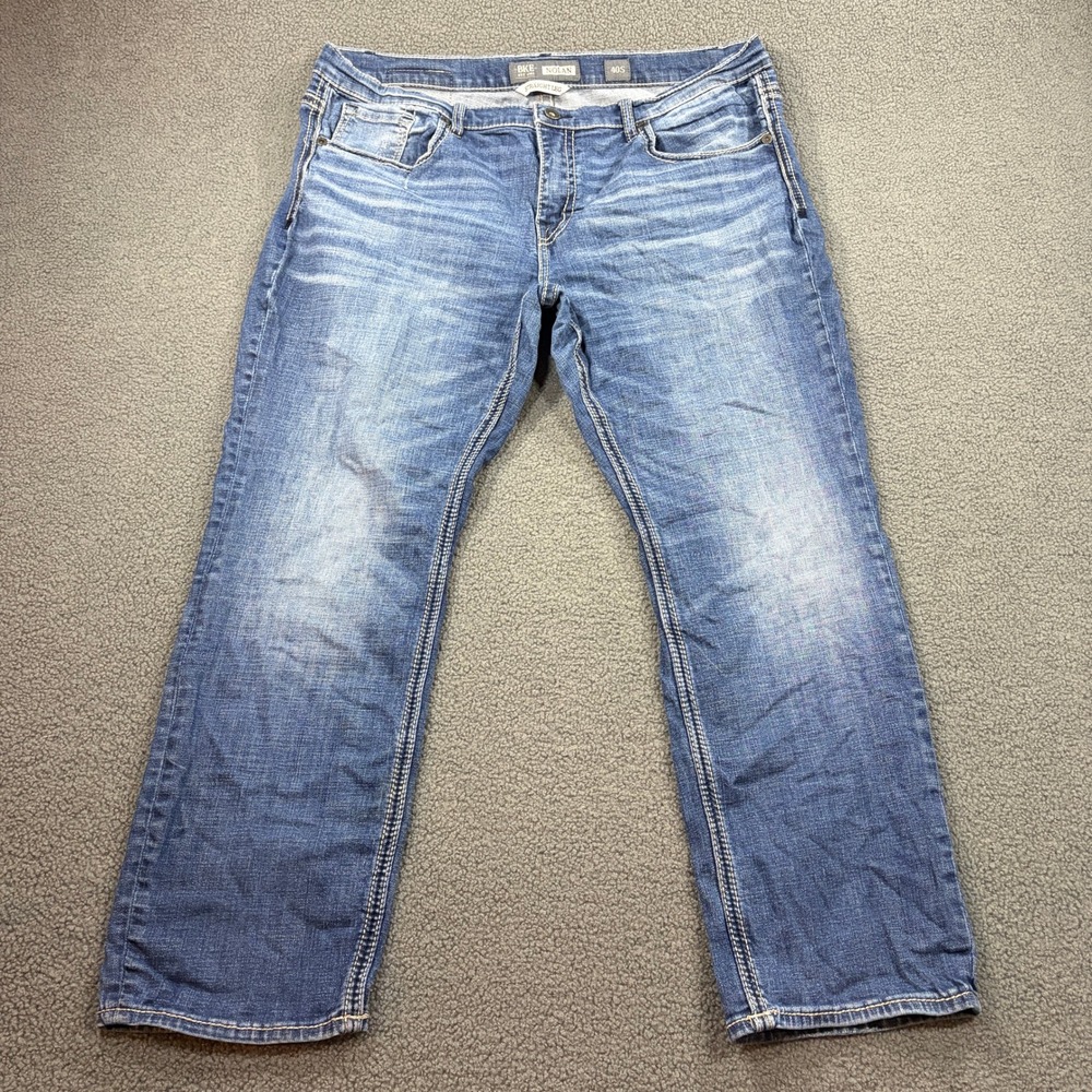 BKE Jeans Mens 40S Blue Nolan Straight Leg Faded Stretch Denim Pant